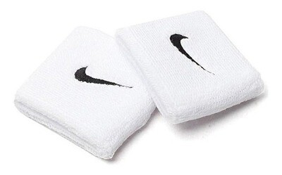 Muñequeras Tenis Nike Swoosh Color Blanco Blanco