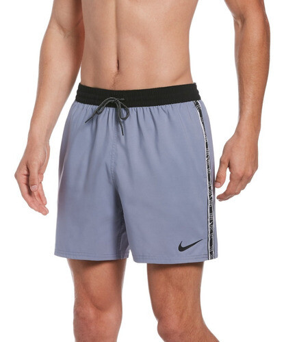 Short De Baño Hombre Nike Digi Swoosh Racer 5, Color: Gris, Talle: S