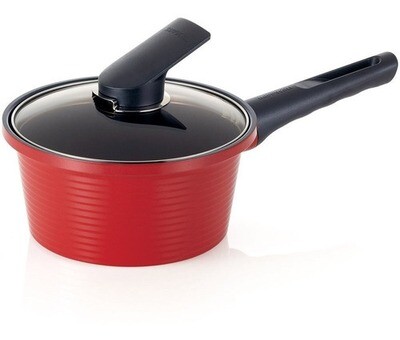 Olla Cacerola De Cerámica Con Mango Happycall 18 Cm Roja Rojo