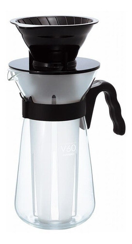 Dripper Frio &amp; Caliente De Vidrio Hario Para Cafe Negro, Color: Negro