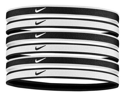 Vinchas Nike Pack X6 Unidades Unisex Talle Único Adulto Negro Talle Único, Color: Negro, Talle: Talle único
