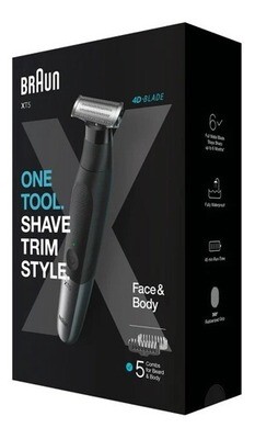 Recortadora Y Trimmer Cara, Cuerpo Braun Xt5100 Inc Recambio Negro