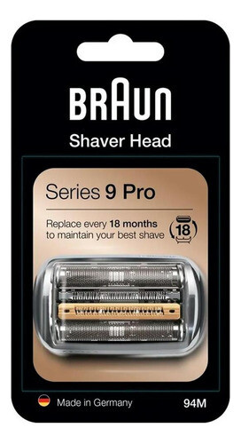 Repuesto Afeitadora Braun 94m Cassette Para Series 9 Plateado, Color: Plateado