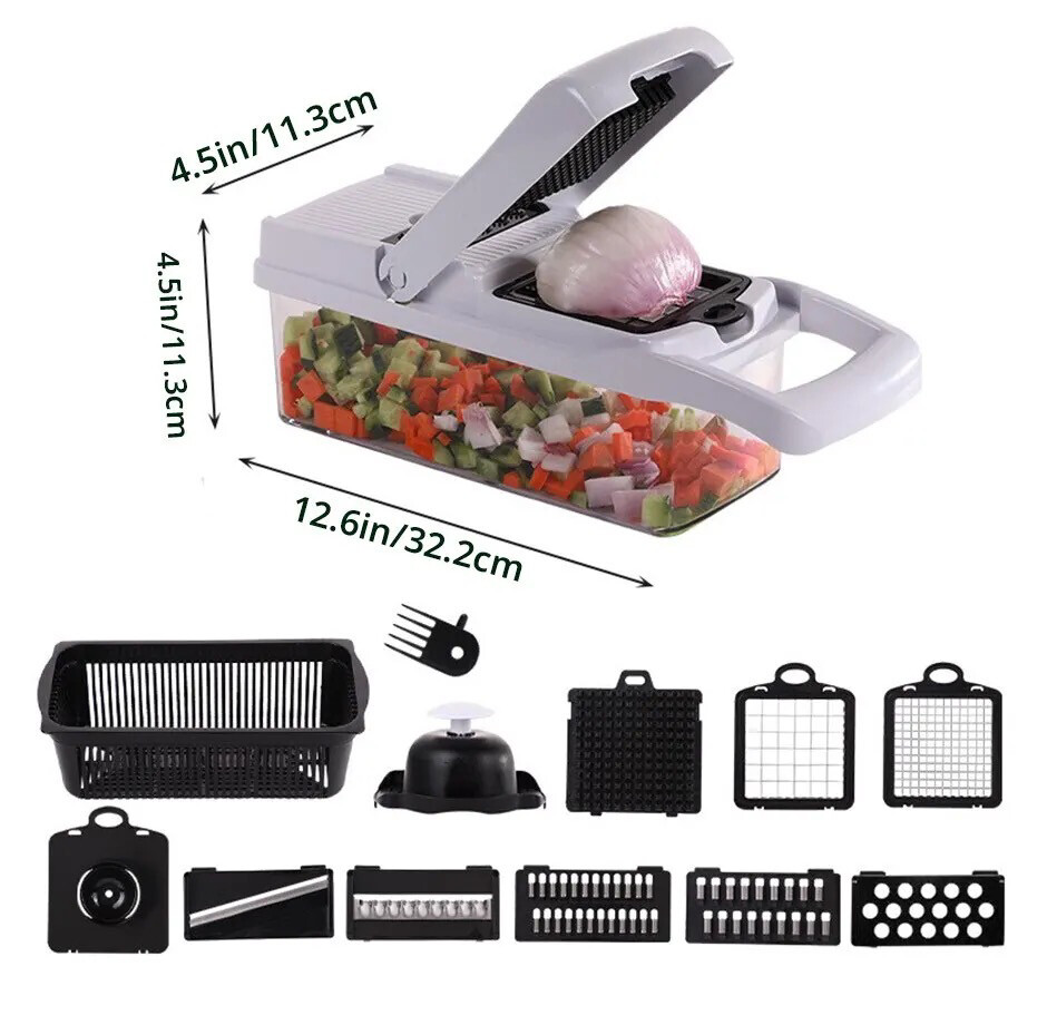 12 in 1 Multifunctional Vegetable Slicer, Cutter, and Shredder