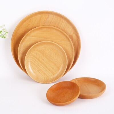 Sirin&#39;s Round Wood Platter Set, 3-Piece