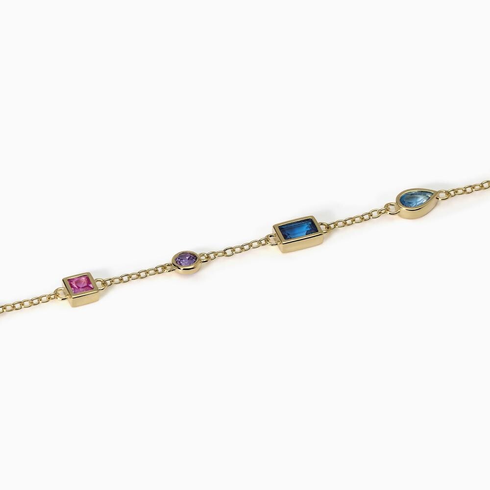Bracciale multicolor con catena forzatina