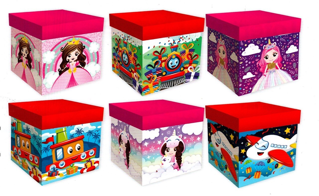 Caja cubo kids 22x22cm c/6 pzas