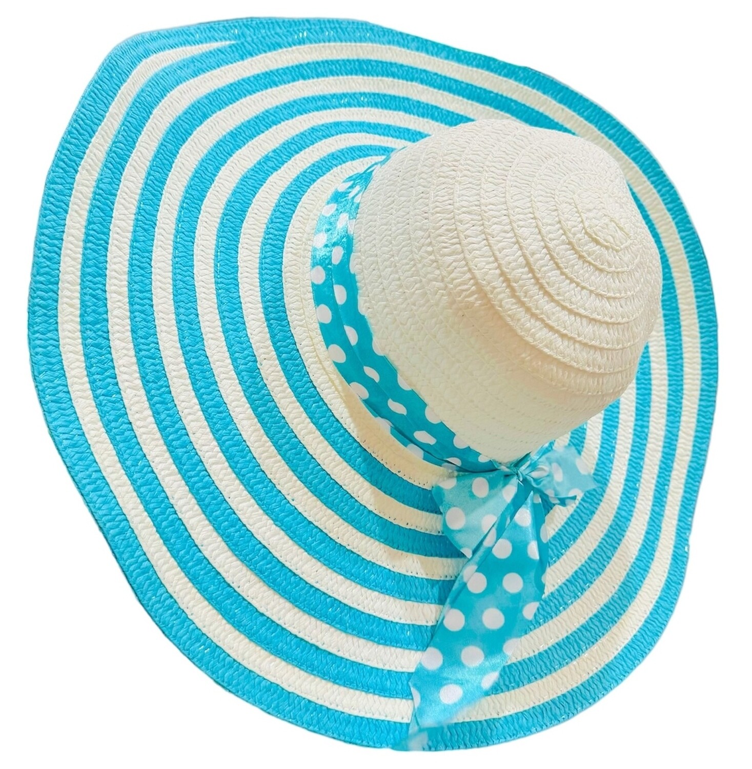 sombrero dama  con moño azul