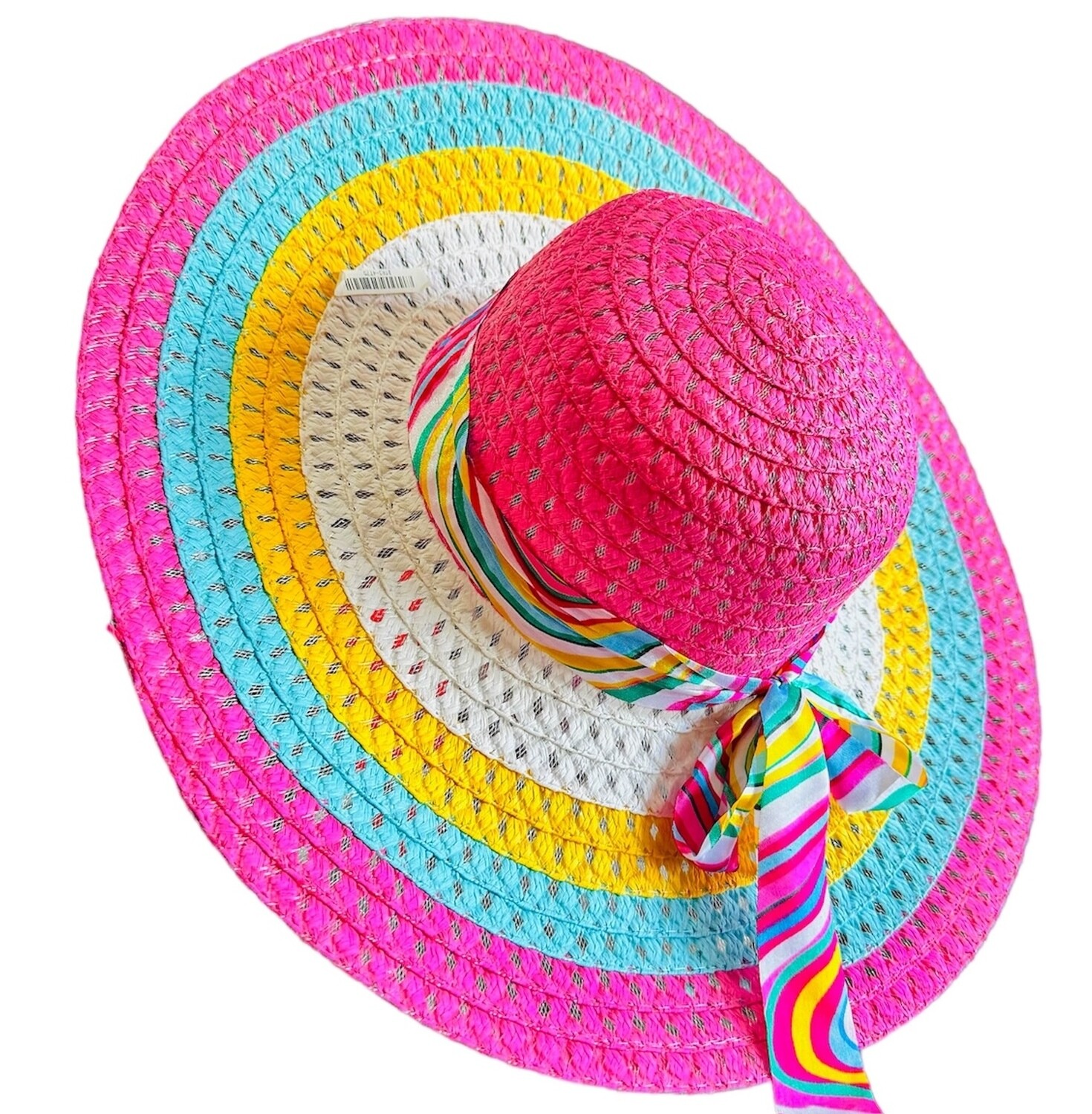 sombrero dama fiusha decorado