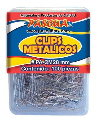 clips metálicos 28mmm pascua c/100 pzas