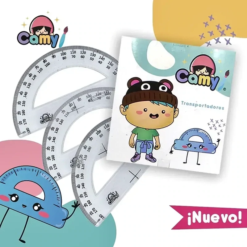 regla transportador 180 caja con 24