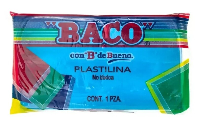 plastilina Baco en barra azul claro
