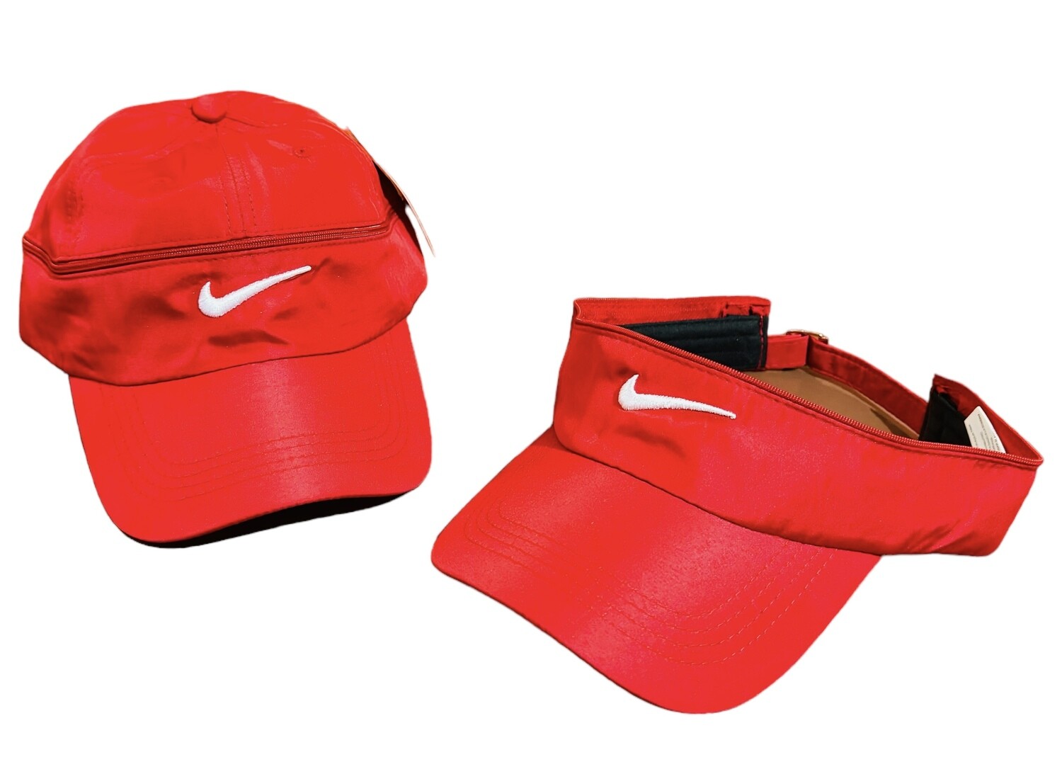 gorra y visera 2 en 1 rojo