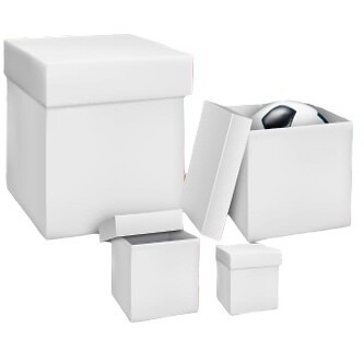 caja cubo blanco  22x22cm C/12 Pzas