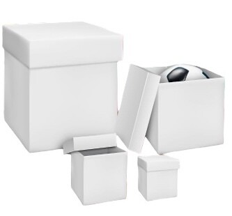 caja cubo blanco 22x22cm c/6 pzas