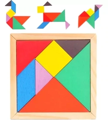 tangram de madera mediano