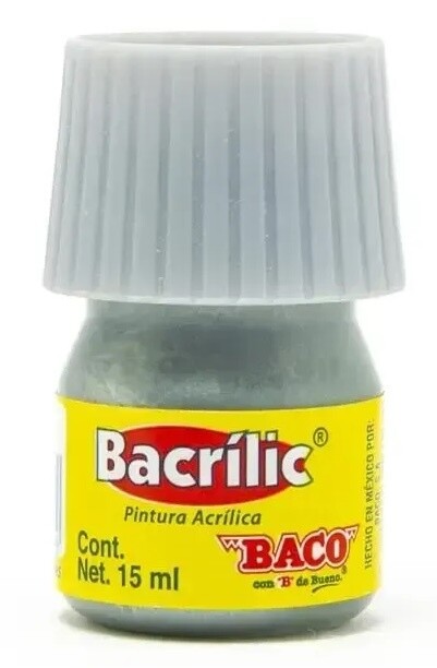 pintura acrilica plata c/5