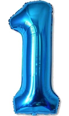 globo azul num 1 82cm