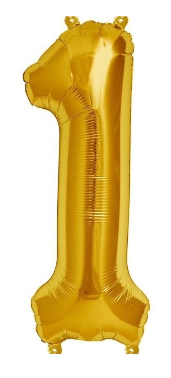 globo de numero 1, 82cm de alto