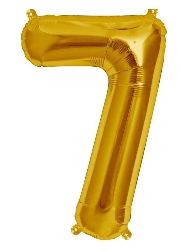 globo de numero 7, 41cm de alto