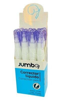 corrector pluma jumbo c/6 pzas 5 ml