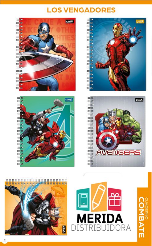 cuaderno combate 90h raya los vengadores