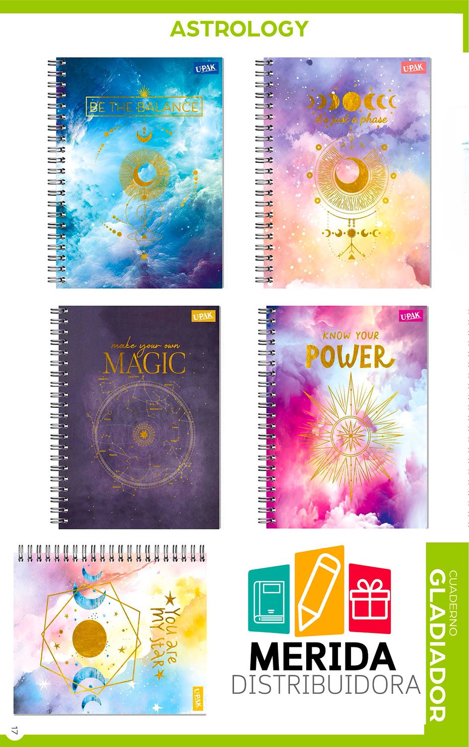 cuaderno gladiador 100h raya astrology