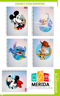 cuaderno gladiador 100h raya Disney por siempre
