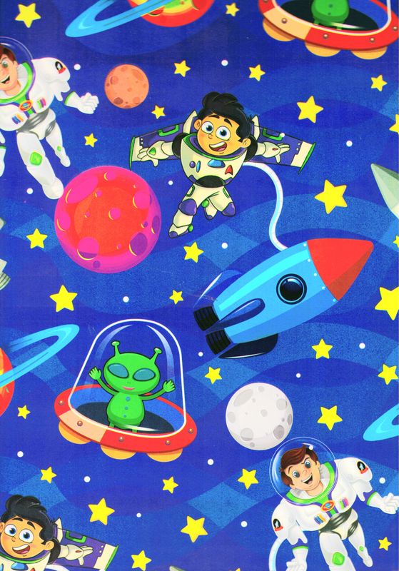 papel de regalo c/10  pzas creear niño animado
