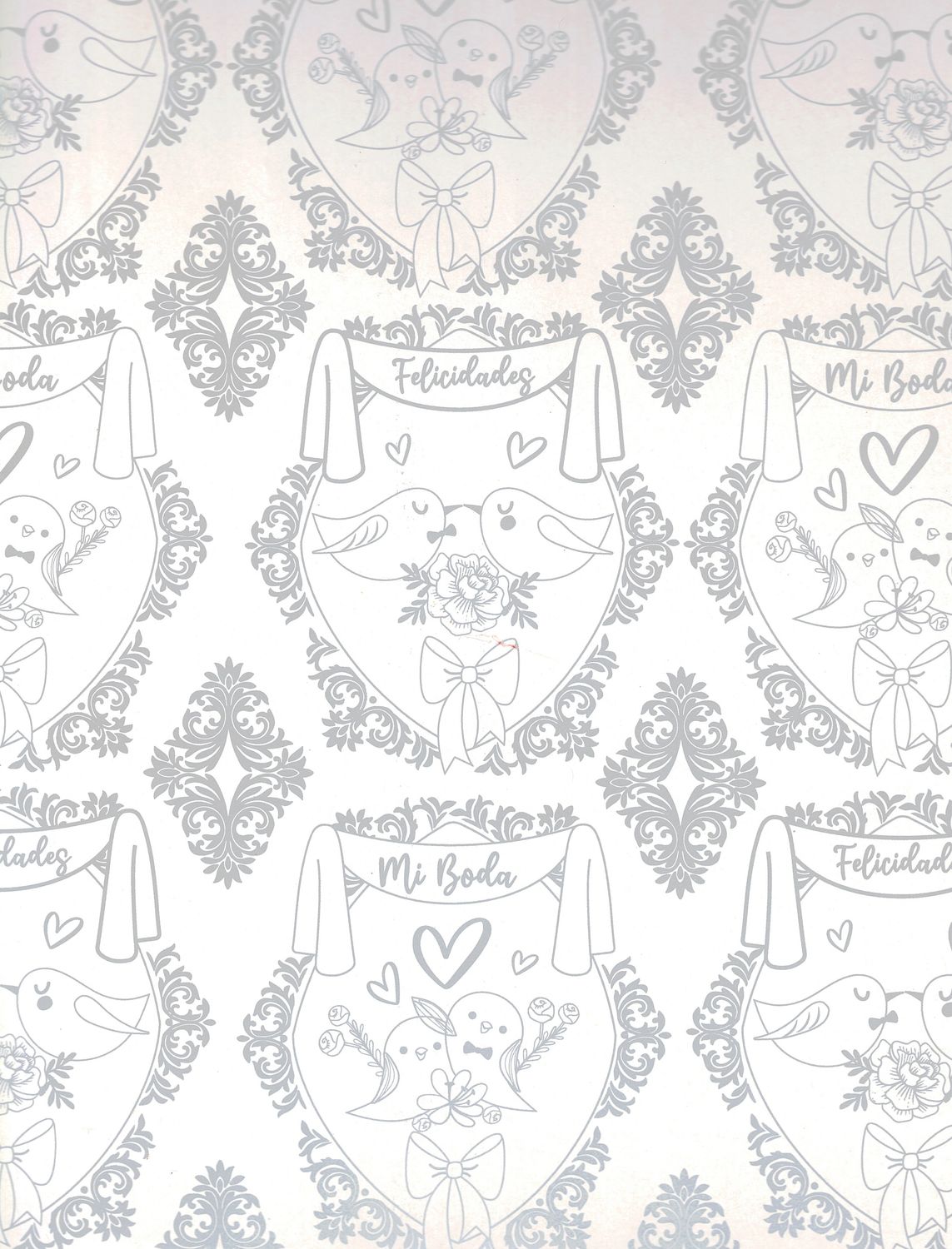 papel de regalo c/10 pzas creear boda