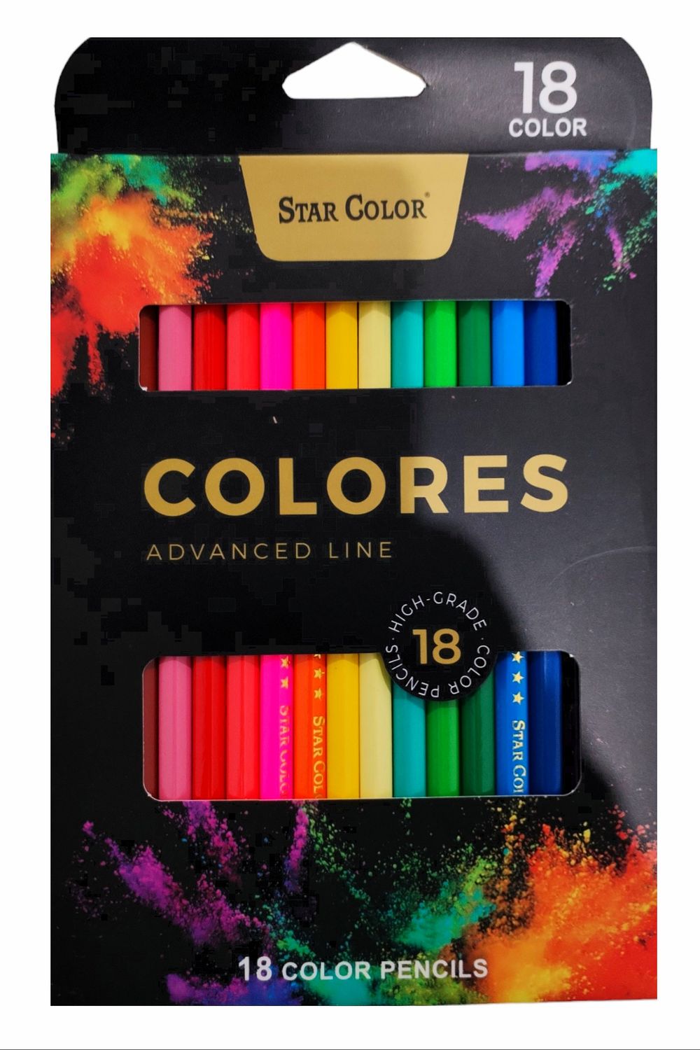 colores star color largos c/18 negros