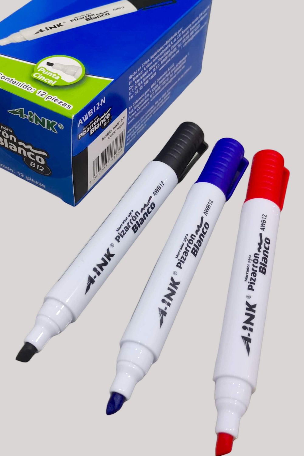 marcador c/12 de pizarra grueso aink surtido