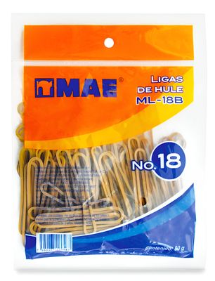 Ligas de Hule MAE num 18– Bolsa 80 g