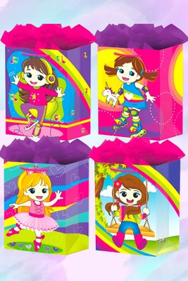 Bolsas de regalo PAD COLOR  C/6 GRANDE