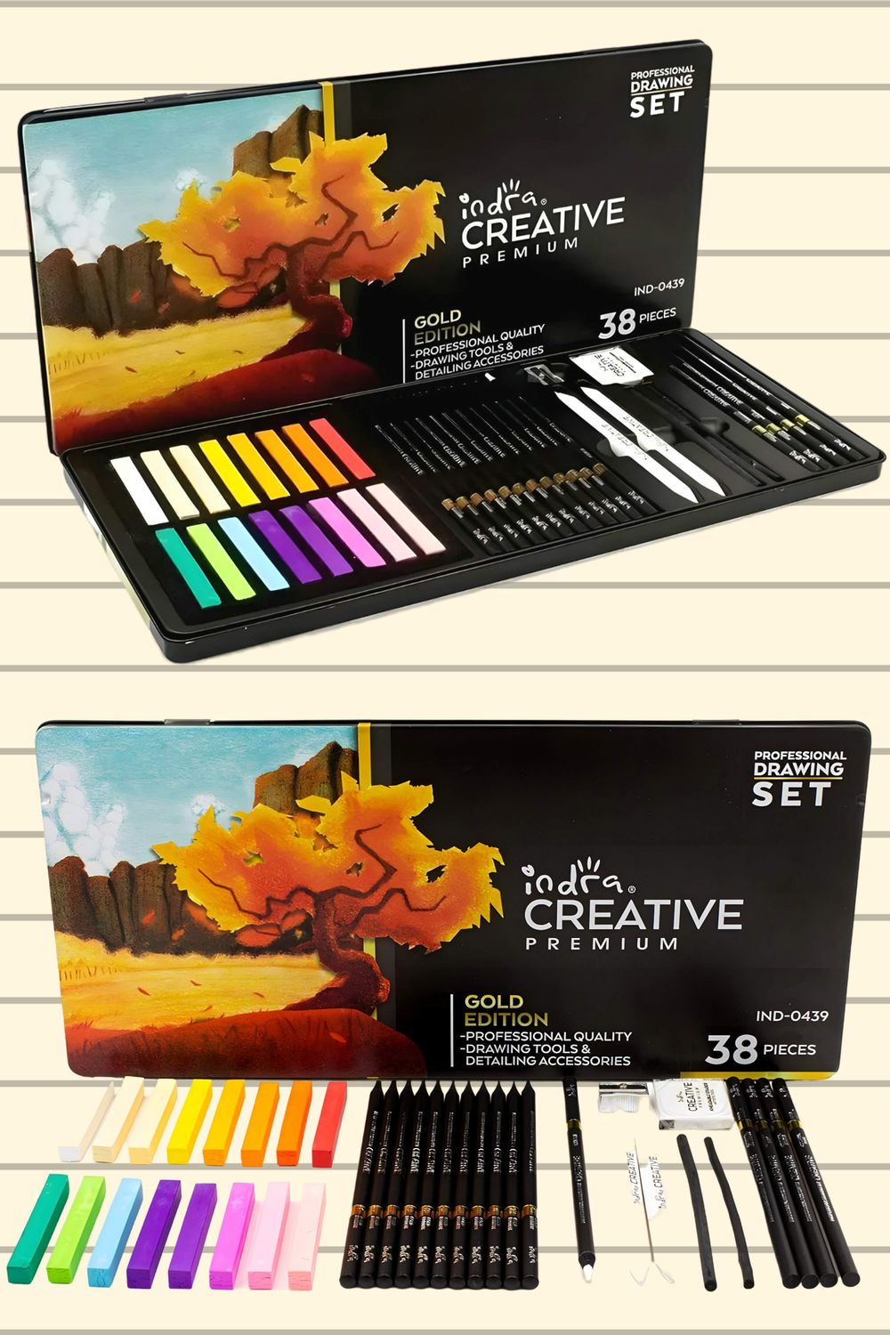 set profesional para dibujo 38 zas