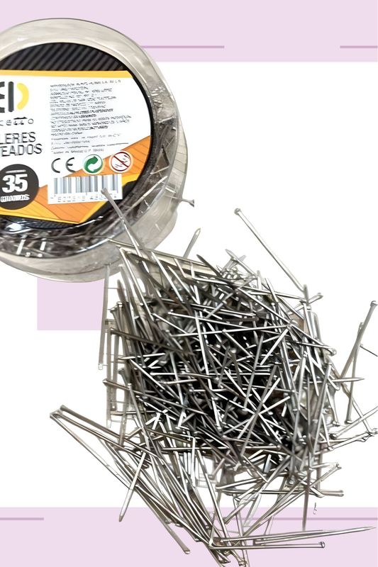 Alfileres plateados 35gr