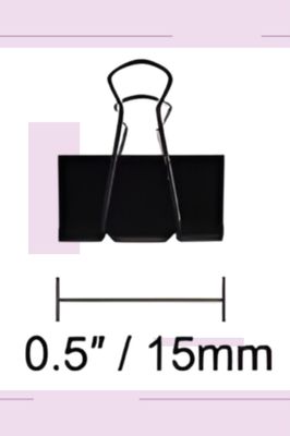 sujetadocumentos 15mm c/12 pzas