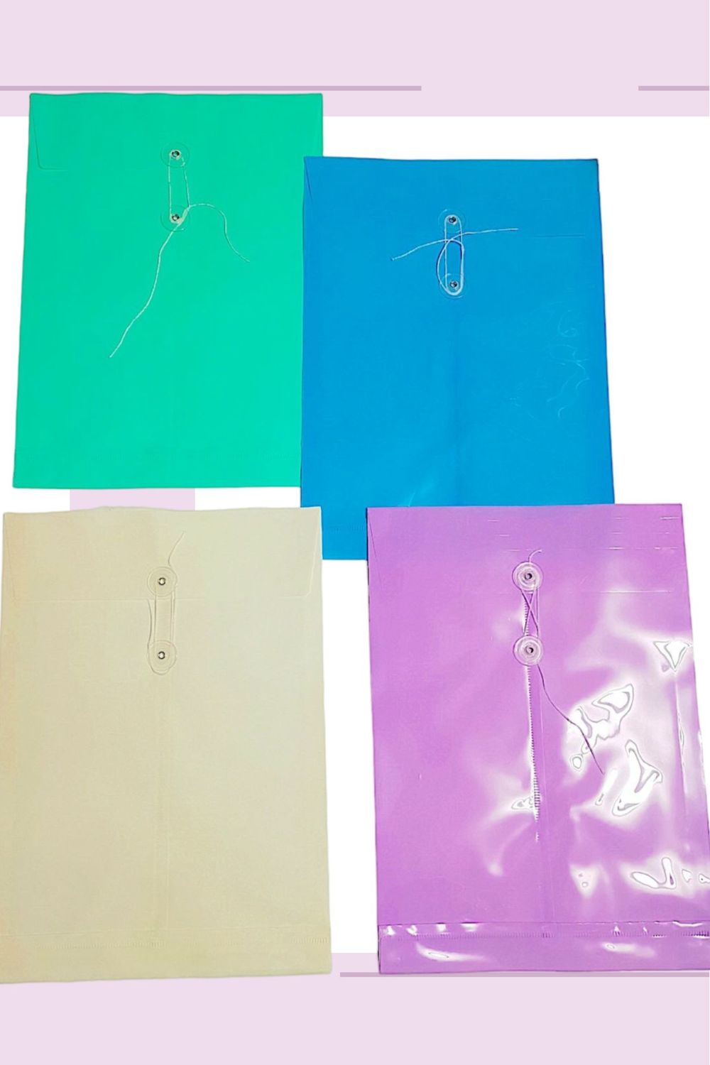 sobre carta c/6 vertical pastel