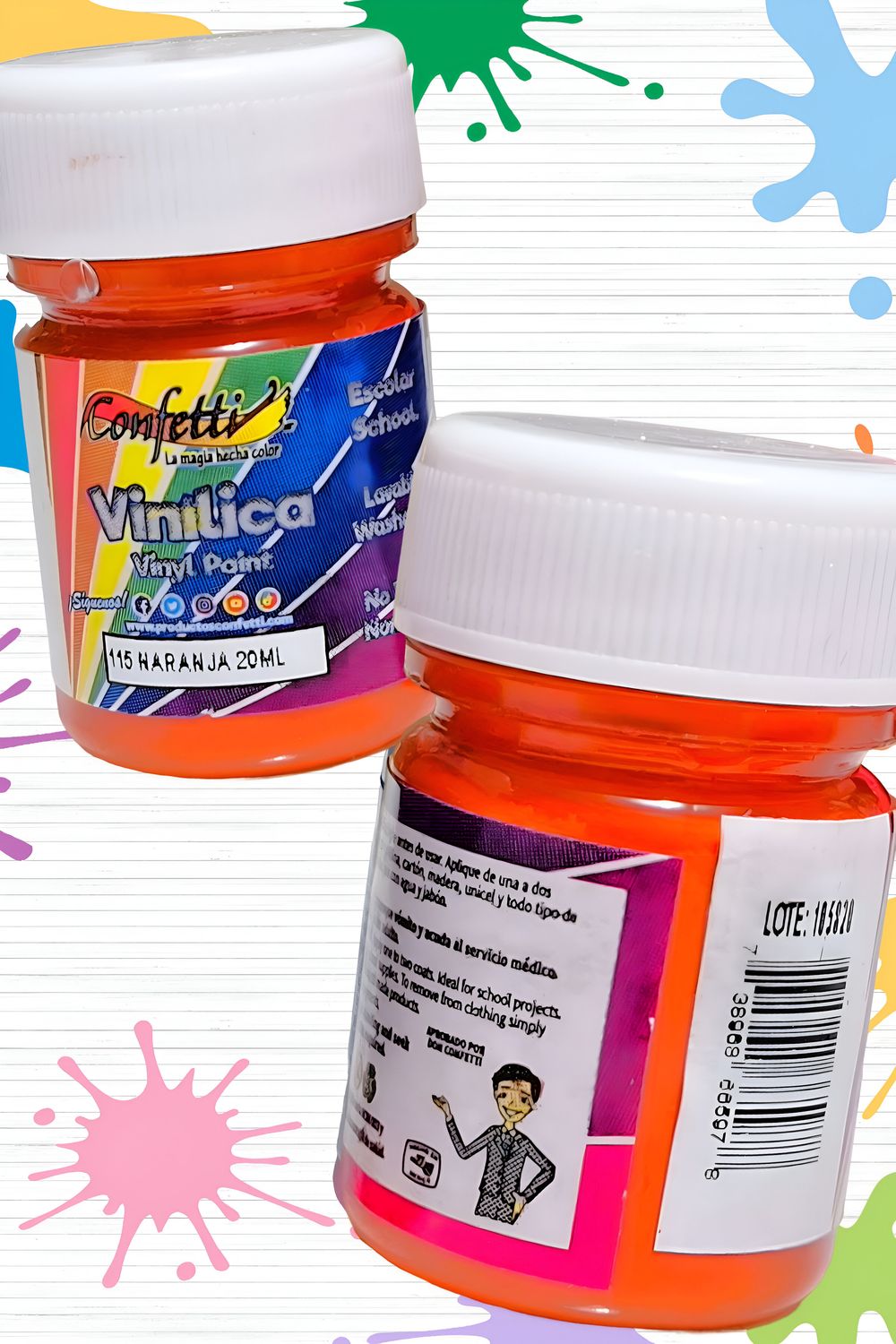pintura 20ml naranja c/6
