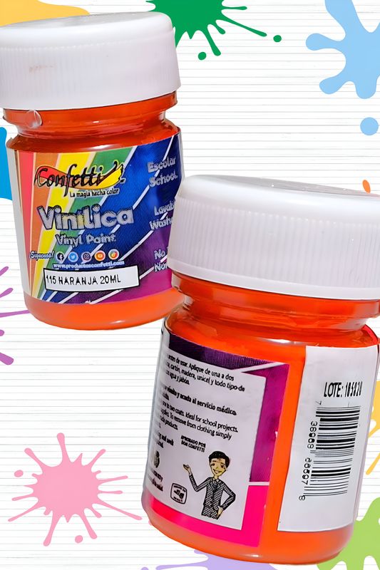 pintura 20ml naranja c/6