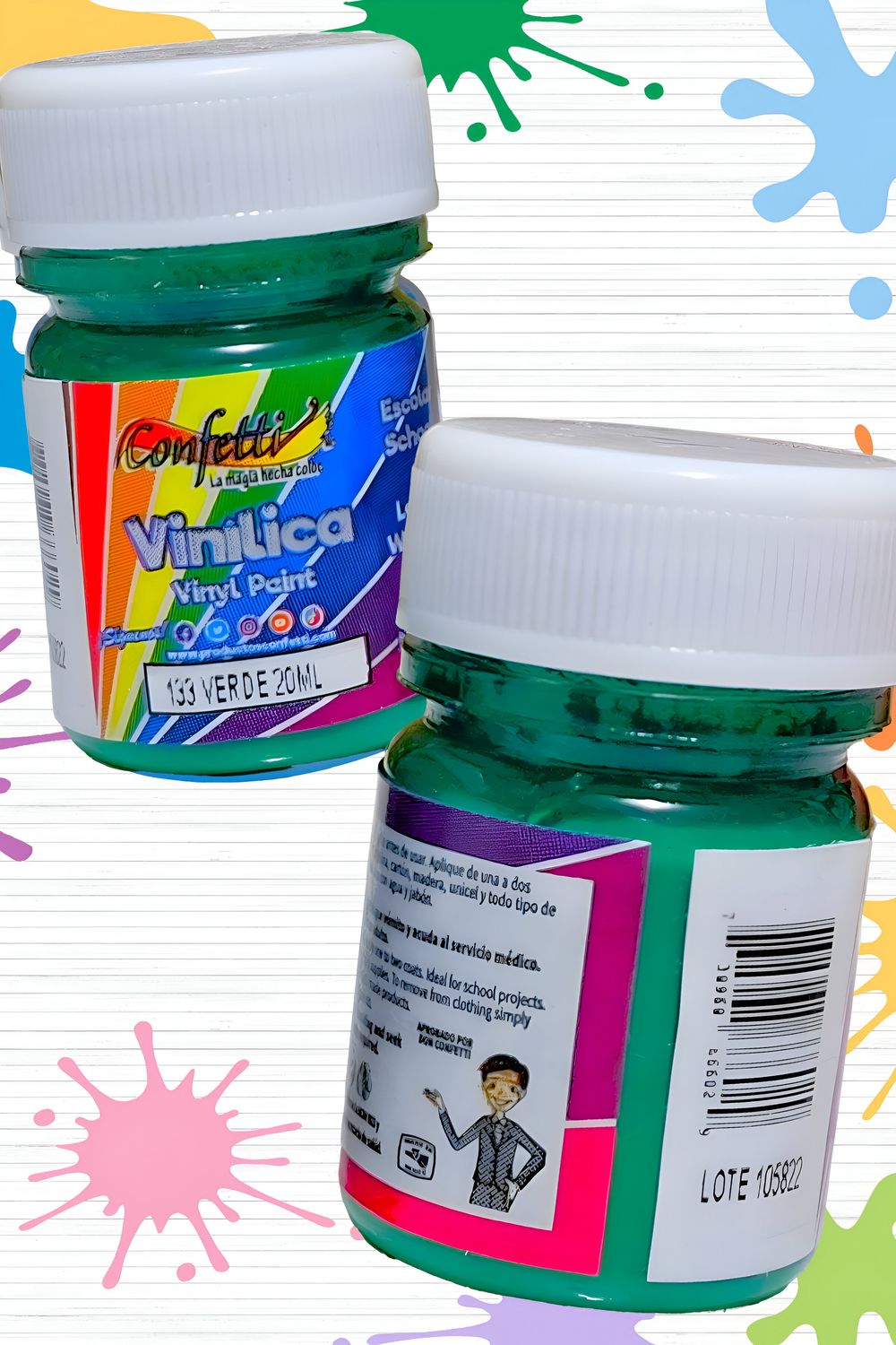 pintura 20ml verde bandera c/6