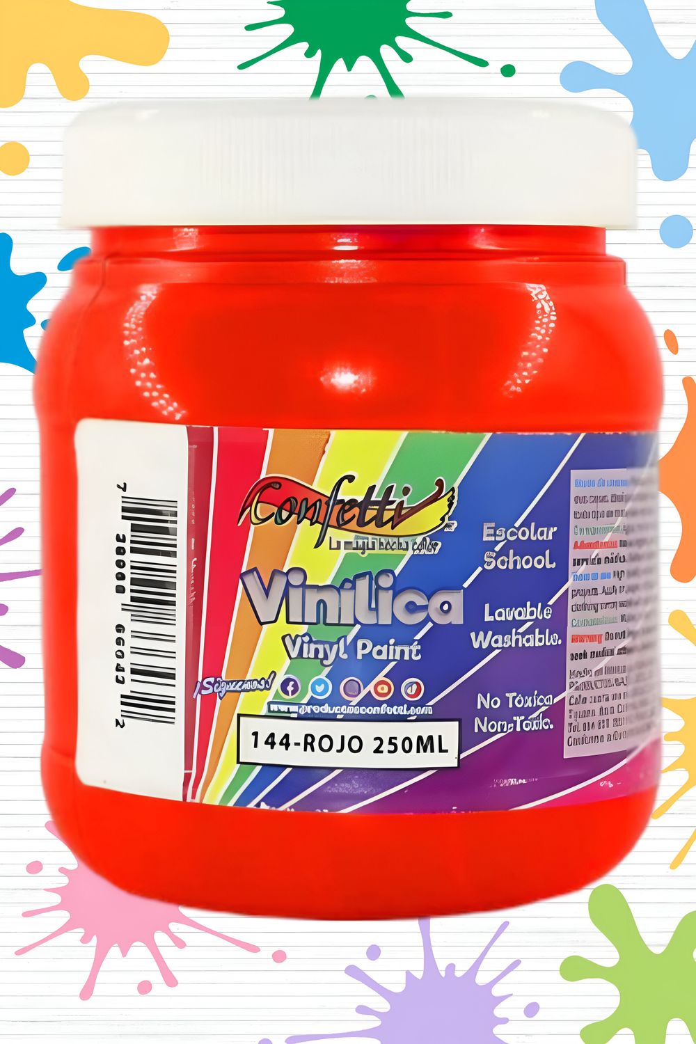 pintura 250ml vinilica rojo