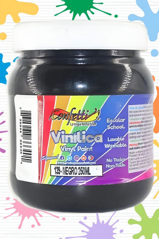pintura 250ml vinilica negra