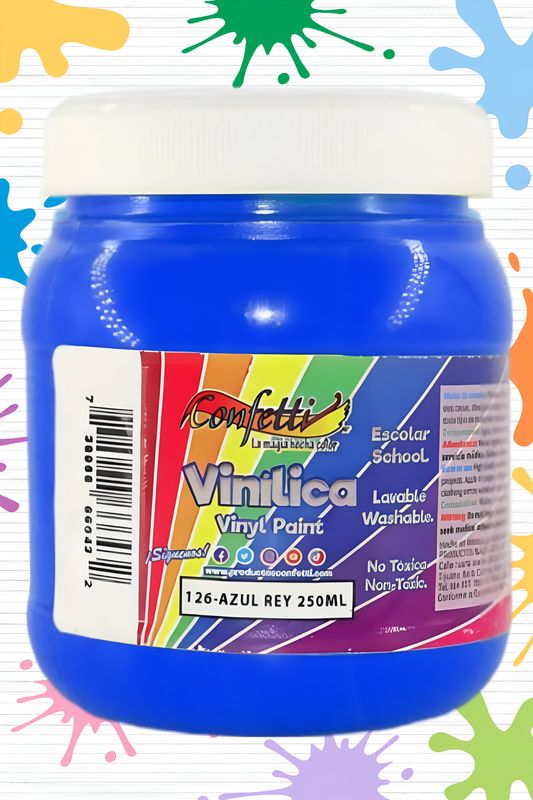 pintura 250ml vinilica azul rey