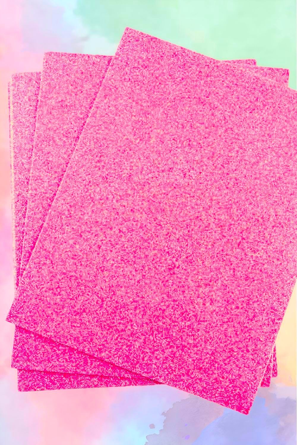 foamy cartulina con diamantina c/5 rosa mex-222