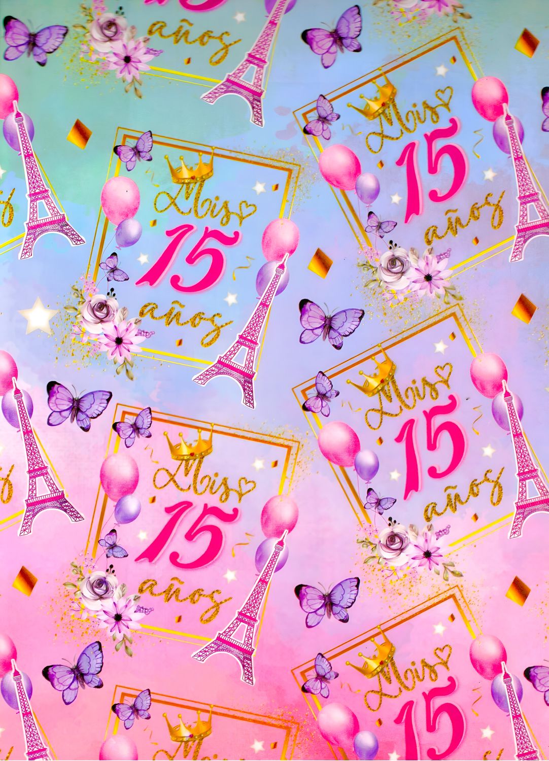 Papel XV años De Regalo C/10 Pz
