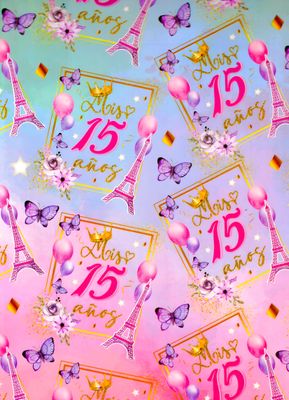 Papel XV años De Regalo C/10 Pz