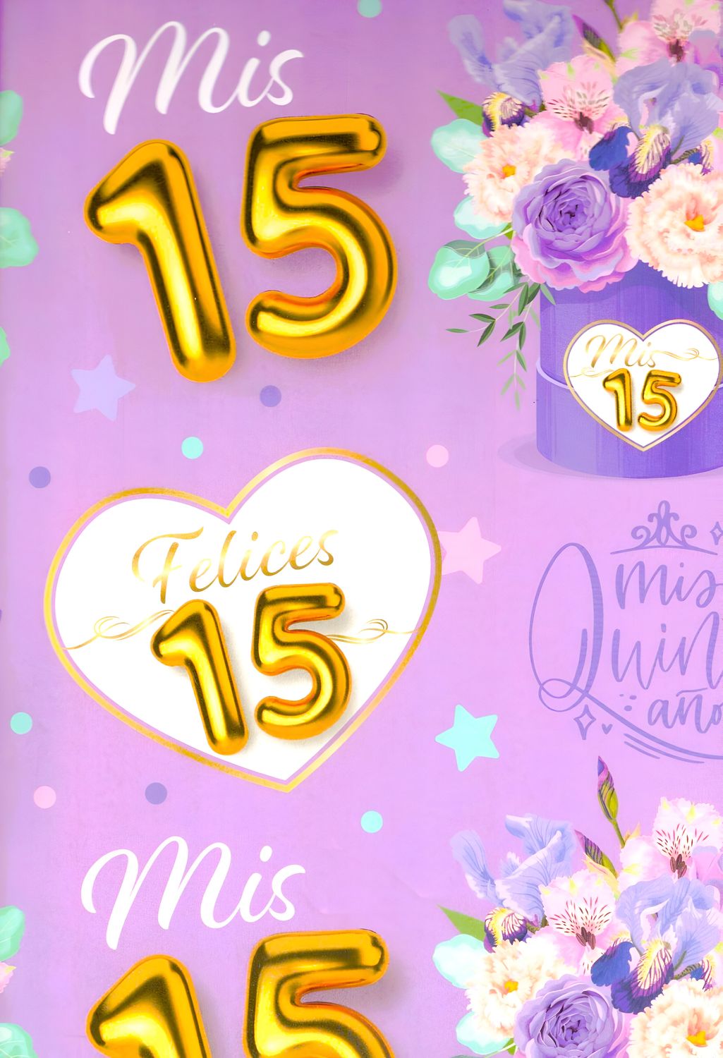 Papel XV años De Regalo C/10 Pz