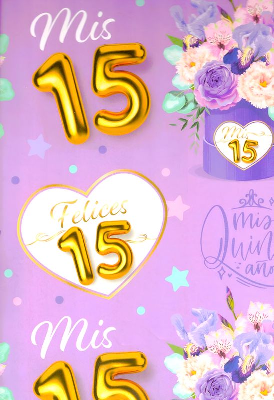 Papel XV años De Regalo C/10 Pz