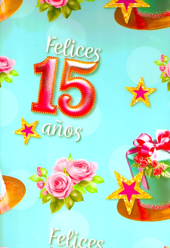 Papel XV años De Regalo C/10 Pz
